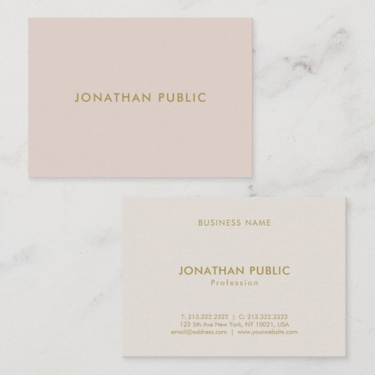 Trendy Professional Minimalistics Modern Sjabloon Visitekaartje (Voorkant / Achterkant)