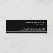 Trendy Professional Modern Black White Semi Gloss Mini Visitekaartje (Voorkant)