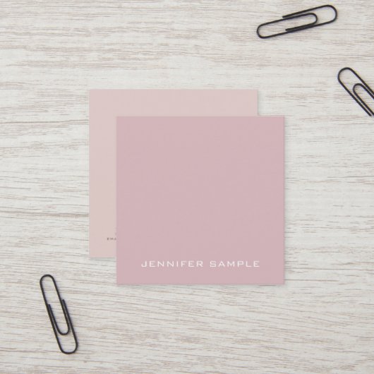 Trendy Professional Modern Premium Silk Luxe Vierkante Visitekaartje (Voorkant / Achterkant in situ)