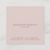 Trendy Professional Modern Premium Silk Luxe Vierkante Visitekaartje (Achterkant)