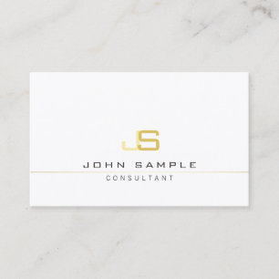 Trendy Professional Monogram Elegant Modern Visitekaartje