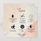 Trendy Professional Oranje Terracotta Candle Care Bedankkaart (Voorkant / Achterkant)