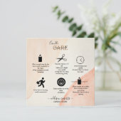 Trendy Professional Oranje Terracotta Candle Care Bedankkaart (Staand voorkant)