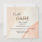 Trendy Professional Oranje Terracotta Candle Care Bedankkaart (Achterkant)