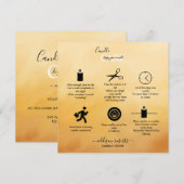 Trendy Professional Oranje Terracotta Candle Care Bedankkaart (Voorkant / Achterkant)