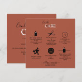 Trendy Professional Oranje Terracotta Candle Care Bedankkaart (Voorkant / Achterkant)