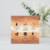 Trendy Professional Oranje Terracotta Candle Care Bedankkaart (Staand voorkant)