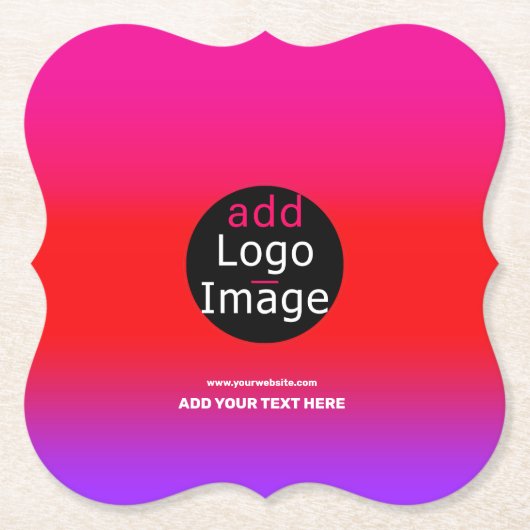 Trendy Professional Party  Magenta Kartonnen Onderzetters (Voorkant)