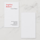 Trendy professional platenminimalist visitekaartje (Voorkant / Achterkant)