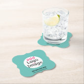 Trendy professioneel aangepast logo verse munt gro kartonnen onderzetters (Insitu)