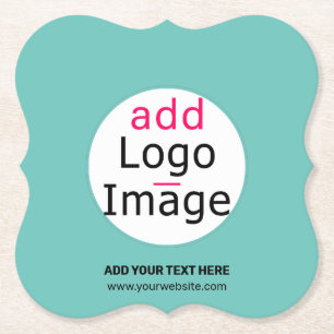 Trendy professioneel aangepast logo verse munt gro kartonnen onderzetters