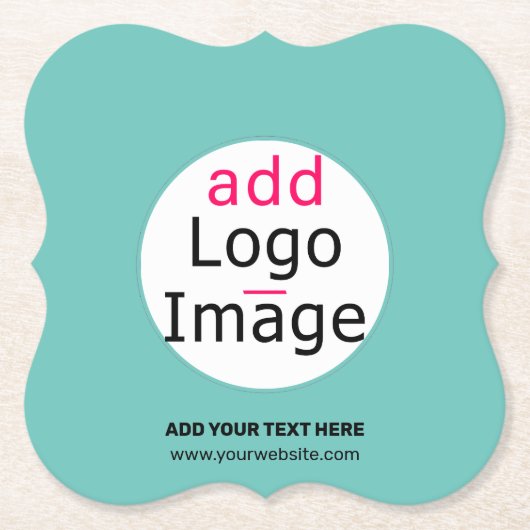 Trendy professioneel aangepast logo verse munt gro kartonnen onderzetters (Voorkant)