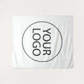 Trendy professioneel maatwerk bedrijfslogo zakelij wandkleed (Voorkant (horizontaal))