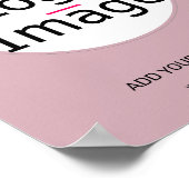 Trendy professioneel modern aanpasbaar stoffig roo poster (Hoek)