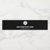 Trendy professioneel modern maatwerk bedrijfsmerk  waterfles etiket (Enkel label)