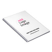 Trendy professioneel modern maatwerk merk wit notitieboek (Rechterzijde)