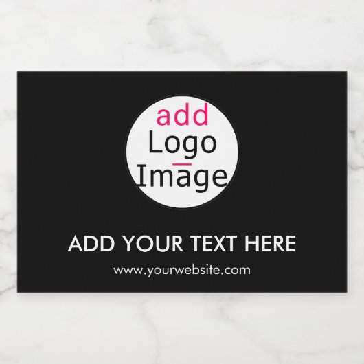 Trendy professioneel modern zwart merk aangepast voedselcontainer etiket (Enkel label)