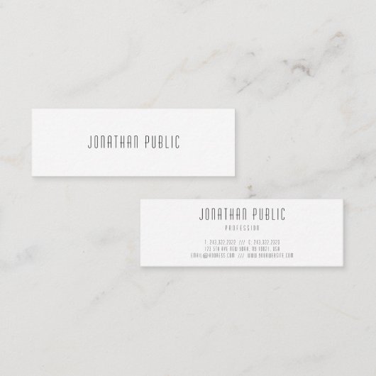 Trendy Professioneel Moderne Eenvoudige Sjabloon C Mini Visitekaartje (Voorkant / Achterkant)