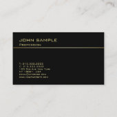Trendy Professioneel Monogram Classy Zwart en Goud Visitekaartje (Achterkant)