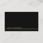 Trendy Professioneel Monogram Classy Zwart en Goud Visitekaartje (Voorkant)