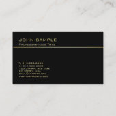 Trendy Professioneel Monogram Classy Zwart en Goud Visitekaartje (Achterkant)
