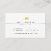 Trendy Professioneel Monogram Elegant Modern Visitekaartje (Achterkant)
