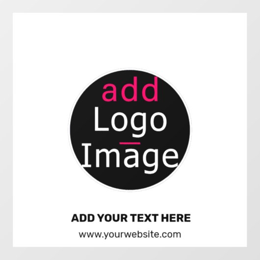 Trendy professioneel zakelijk aanpasbaar logo   raamsticker (Vel)
