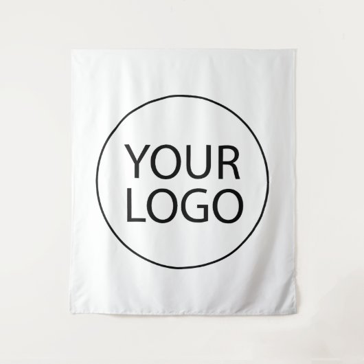 Trendy Professionele Aangepaste Bedrijf Logo Busin Wandkleed (Voorkant)