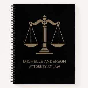 Trendy professionele advocaat advocaat zwart notitieboek