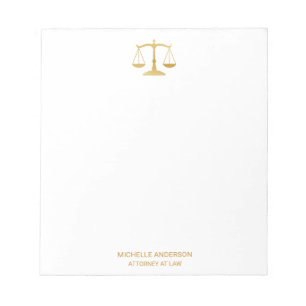 Trendy Professionele advocaat Goud Notitieblok