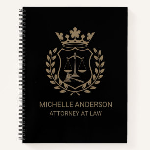 Trendy professionele advocaat jurist zwart notitieboek