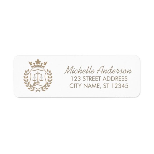 Trendy professionele advocaat retouradres etiket (Voorkant)