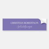 Trendy Professionele Chic Periwinkle Kleur Modern Bumpersticker (Voorkant)