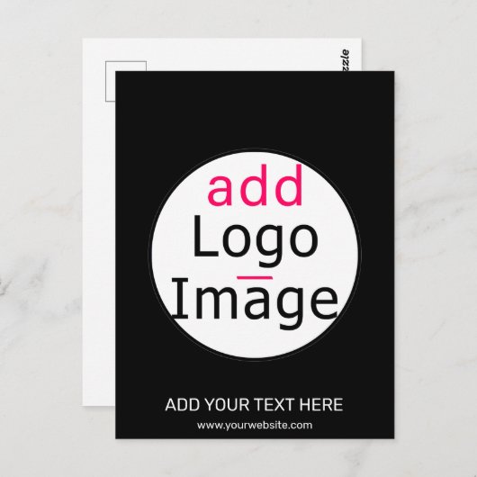 Trendy professionele chique extravagant zwart cust briefkaart (Voorkant / Achterkant)