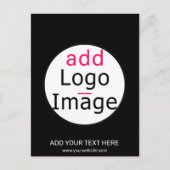 Trendy professionele chique extravagant zwart cust briefkaart (Voorkant)