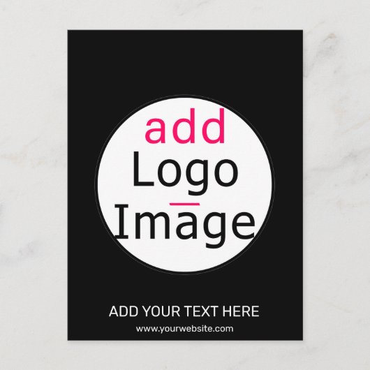 Trendy professionele chique extravagant zwart cust briefkaart (Voorkant)