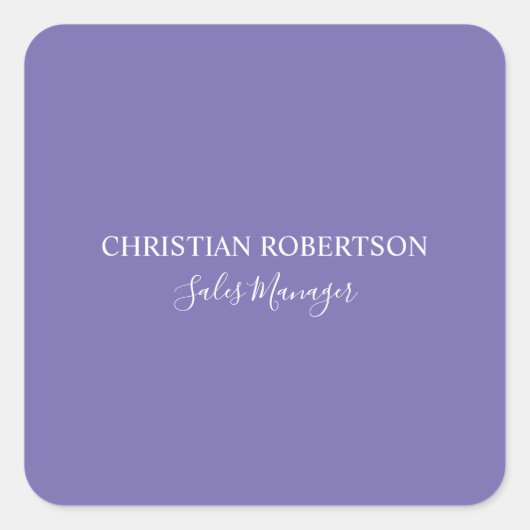 Trendy professionele chique maagdenpalmkleur Moder Vierkante Sticker (Voorkant)