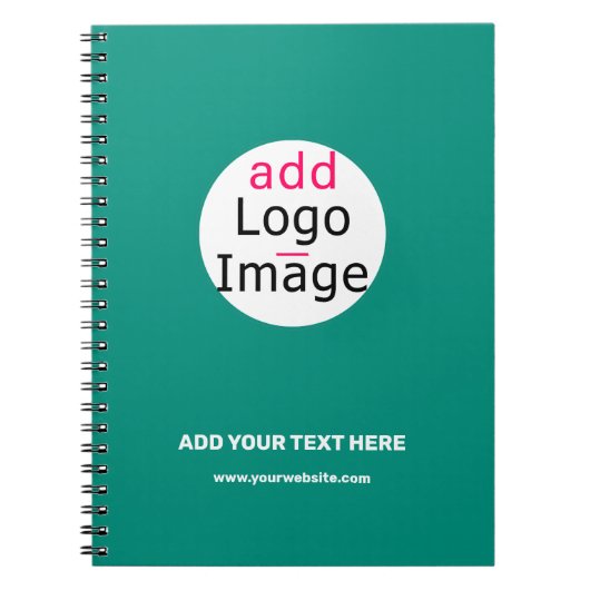 Trendy professionele custom merk smaragdgroen notitieboek (Voorkant)