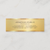 Trendy Professionele Elegante Moderne QR Code Goud Mini Visitekaartje (Voorkant)