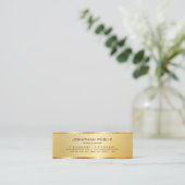 Trendy Professionele Elegante Moderne QR Code Goud Mini Visitekaartje (Staand voorkant)