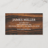 Trendy professionele houten timmerwerk constructie visitekaartje (Achterkant)