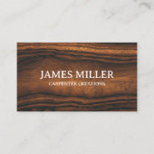 Trendy professionele houten timmerwerk constructie visitekaartje (Voorkant)