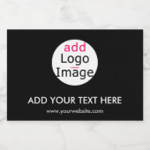 Trendy professionele moderne aangepaste merk zwart voedselcontainer etiket (Enkel label)