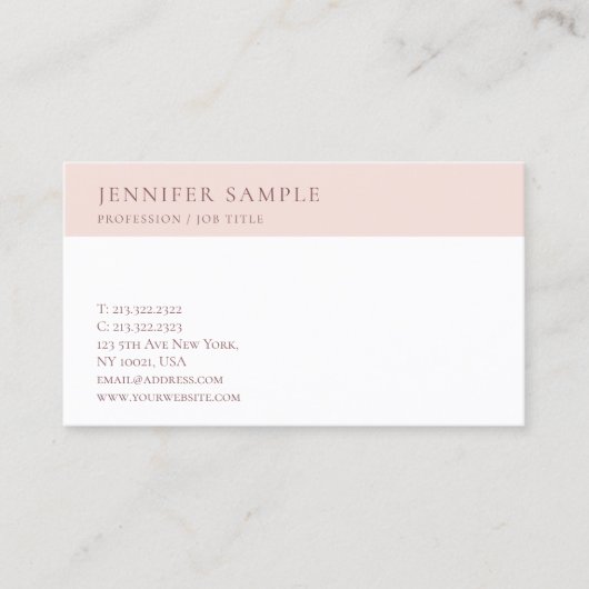 Trendy Professionele Moderne Slanke Sjabloon  Visitekaartje (Voorkant)