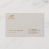 Trendy Professionele Premium Parel Afwerking Monog Visitekaartje (Voorkant)