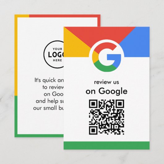 Trendy professionele scan om Google QR-code te beo Informatiekaartje (Voorkant / Achterkant)