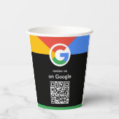 Trendy professionele scan om Google QR-code te beo Papieren Bekers (Achterkant)