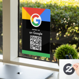 Trendy professionele scan om Google QR-code te beo Raamsticker