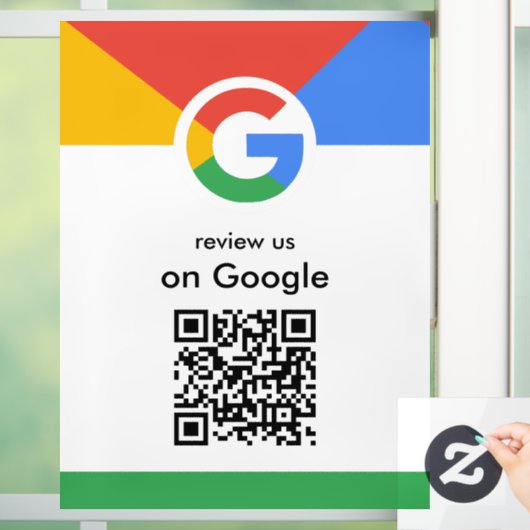 Trendy professionele scan om Google QR-code te beo Raamsticker (Huis)