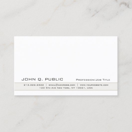 Trendy professionele verfijnde kleuren visitekaartje (Voorkant)